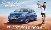 Novak Đoković preporučuje: Peugeot 208 Active 1.2 VTi 82KS za 10.990 evra